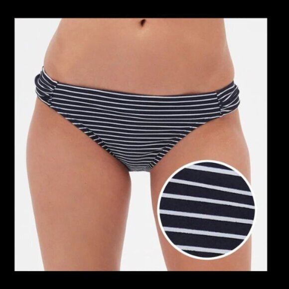 Gap NWT Stripe Ruched Bikini Bottom - Picture 1 of 4